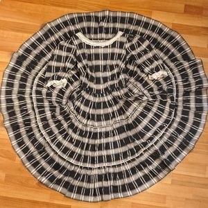 Vintage black and white tartan handmade square dance dress